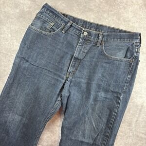 Levi's 550 Jeans Mens 38x32 Dark Blue Denim Relaxed Fit Straight Leg Flat Front
